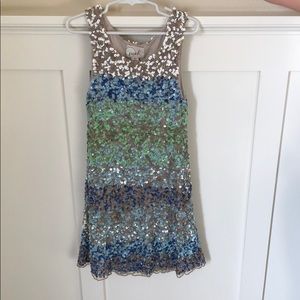 Girls Peek Sequin party dress size M (6/7)